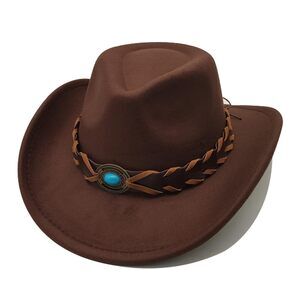 2644 Western Cowboy Hat Cowgirl Unisex Men's & Women's Wide Brim Felt